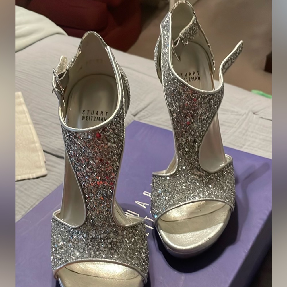 Stuart Weitzman Glitter Heels